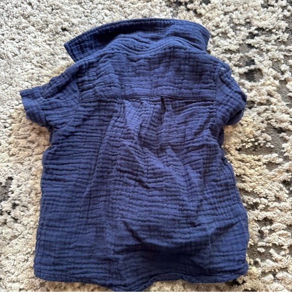 Baby Boy CARTER’S navy Blue 2 Piece S/S Polo Shirt Short Outfit Set Sz 3 Month - Picture 6 of 6